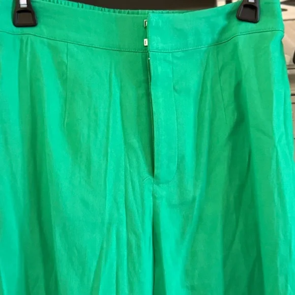 Gianni Bini 4 linen Lucie pants Xs Kelia muscle shoulder top green - Picture 7 of 8